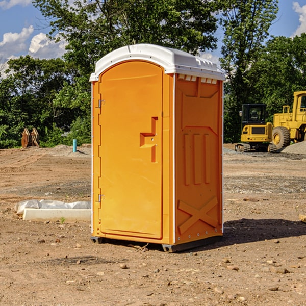 how often are the porta potties cleaned and serviced during a rental period in Sandstone MN